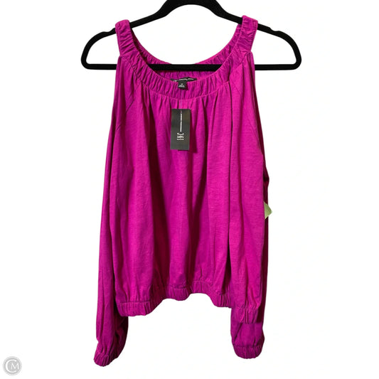 Top Long Sleeve By International Concepts In Mauve, Size: M