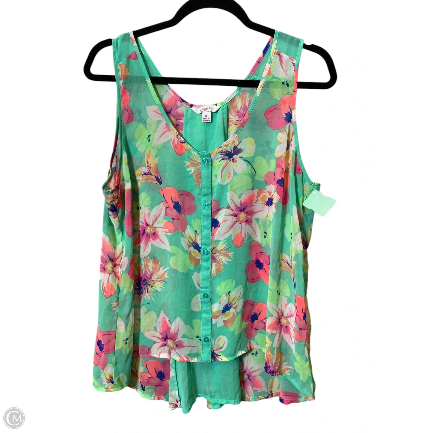 Top Sleeveless By Candies In Multi-colored, Size: Xl