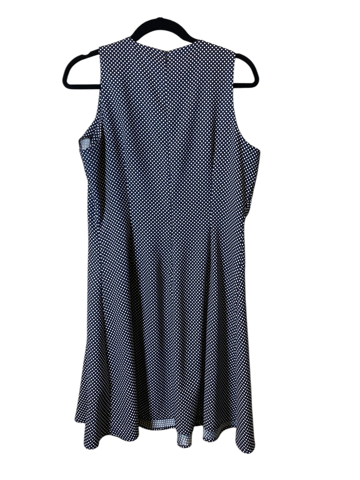 Dress Casual Midi By Banana Republic In Polkadot Pattern, Size: L