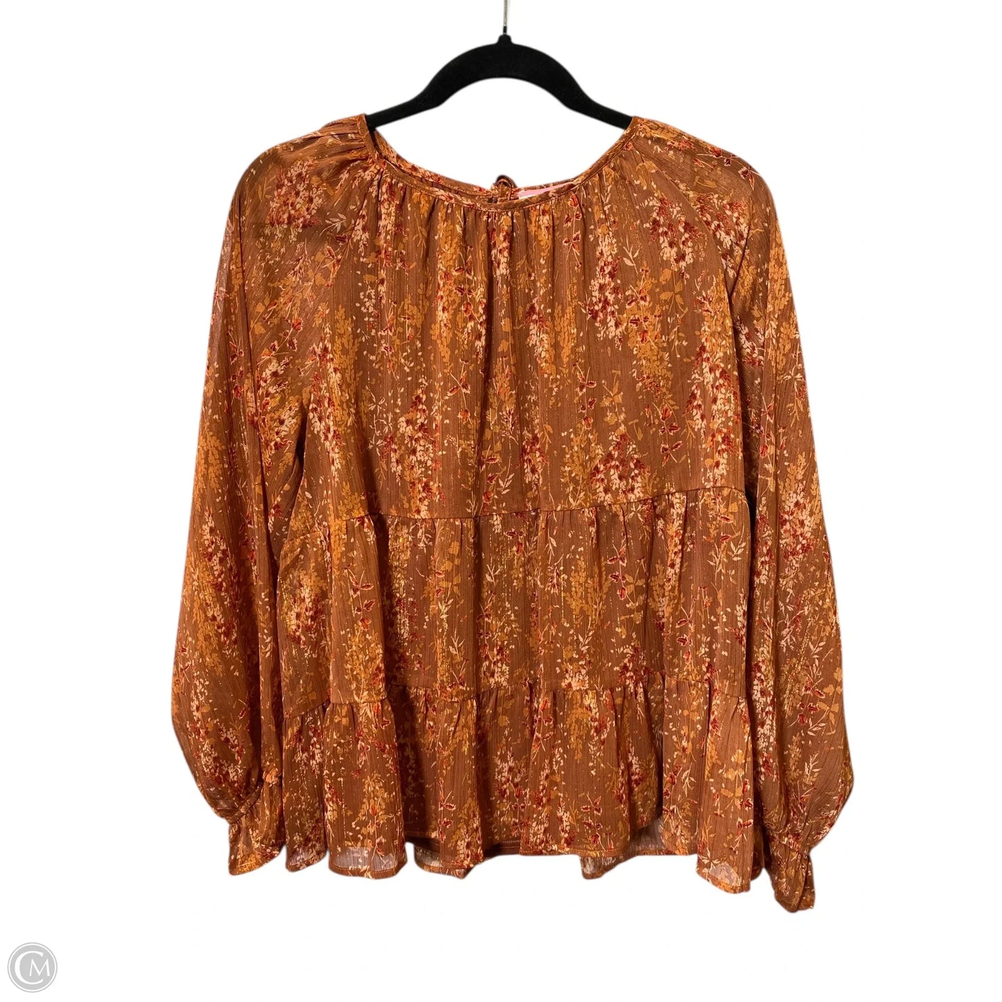 Top Long Sleeve By Cmc In Copper, Size: M
