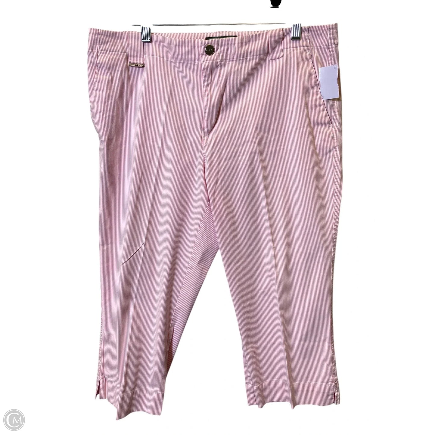 Pants Cropped By Lauren By Ralph Lauren In Striped Pattern, Size: 12