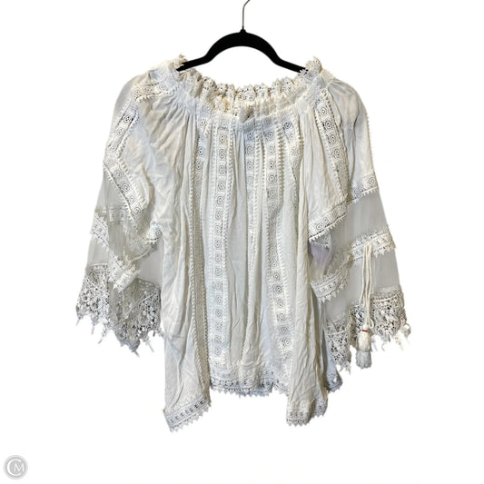 Top 3/4 Sleeve By Vici In White, Size: S