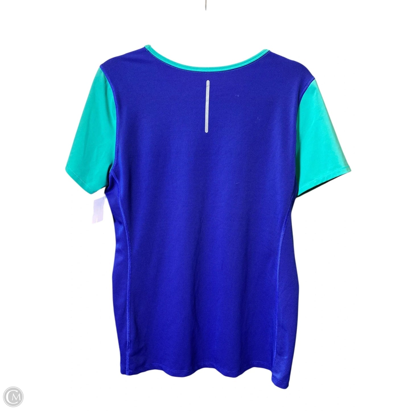 Athletic Top Short Sleeve By Cmc In Aqua, Size: L