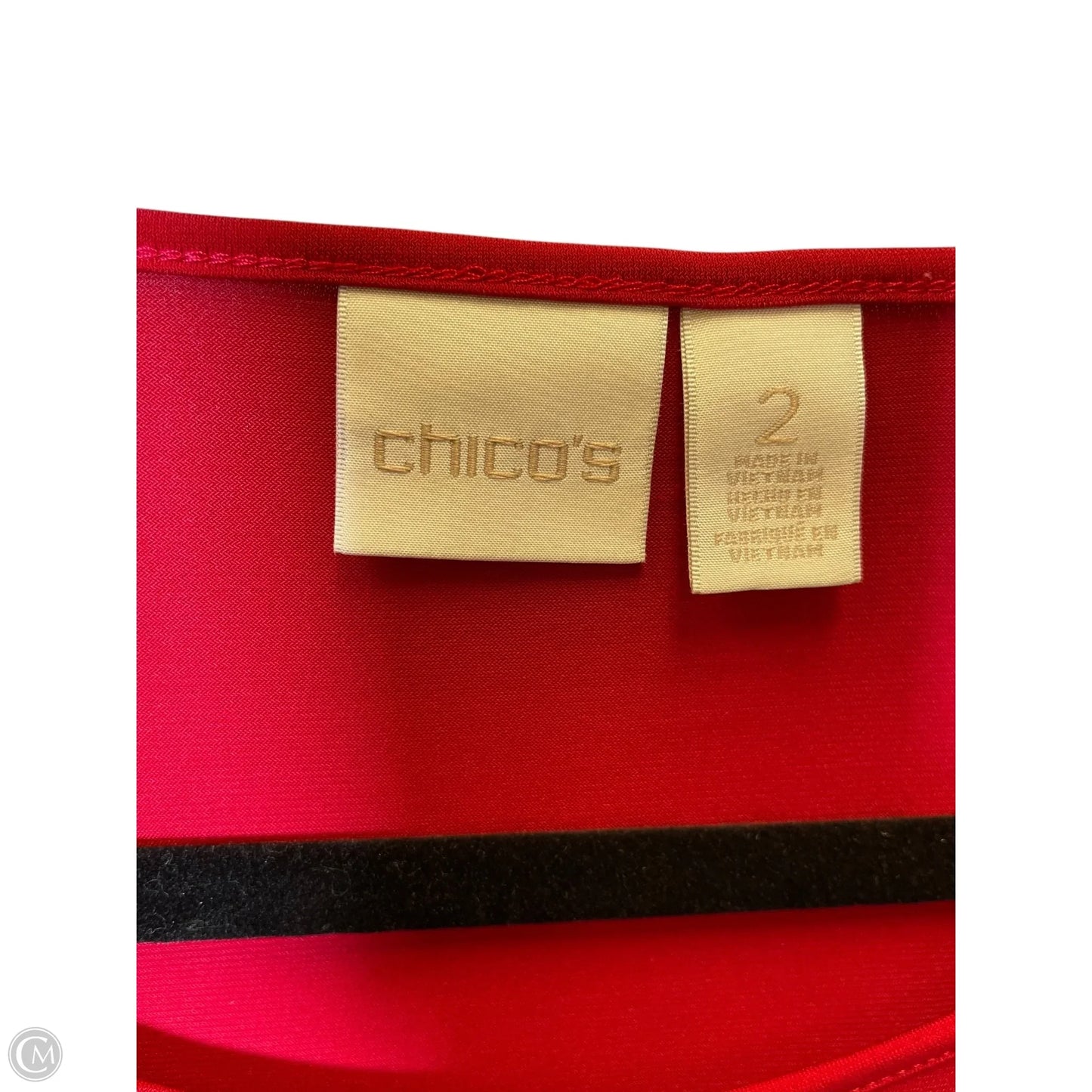 Top 3/4 Sleeve By Chicos In Red, Size: L