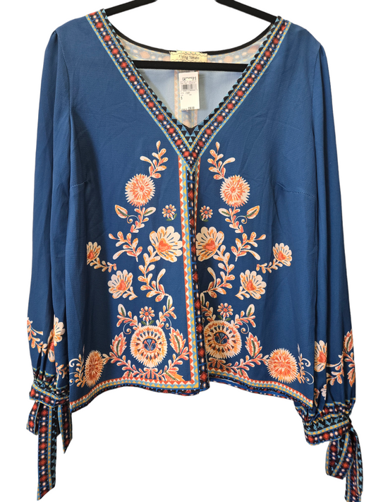 Blue Top Long Sleeve Flying Tomato, Size S