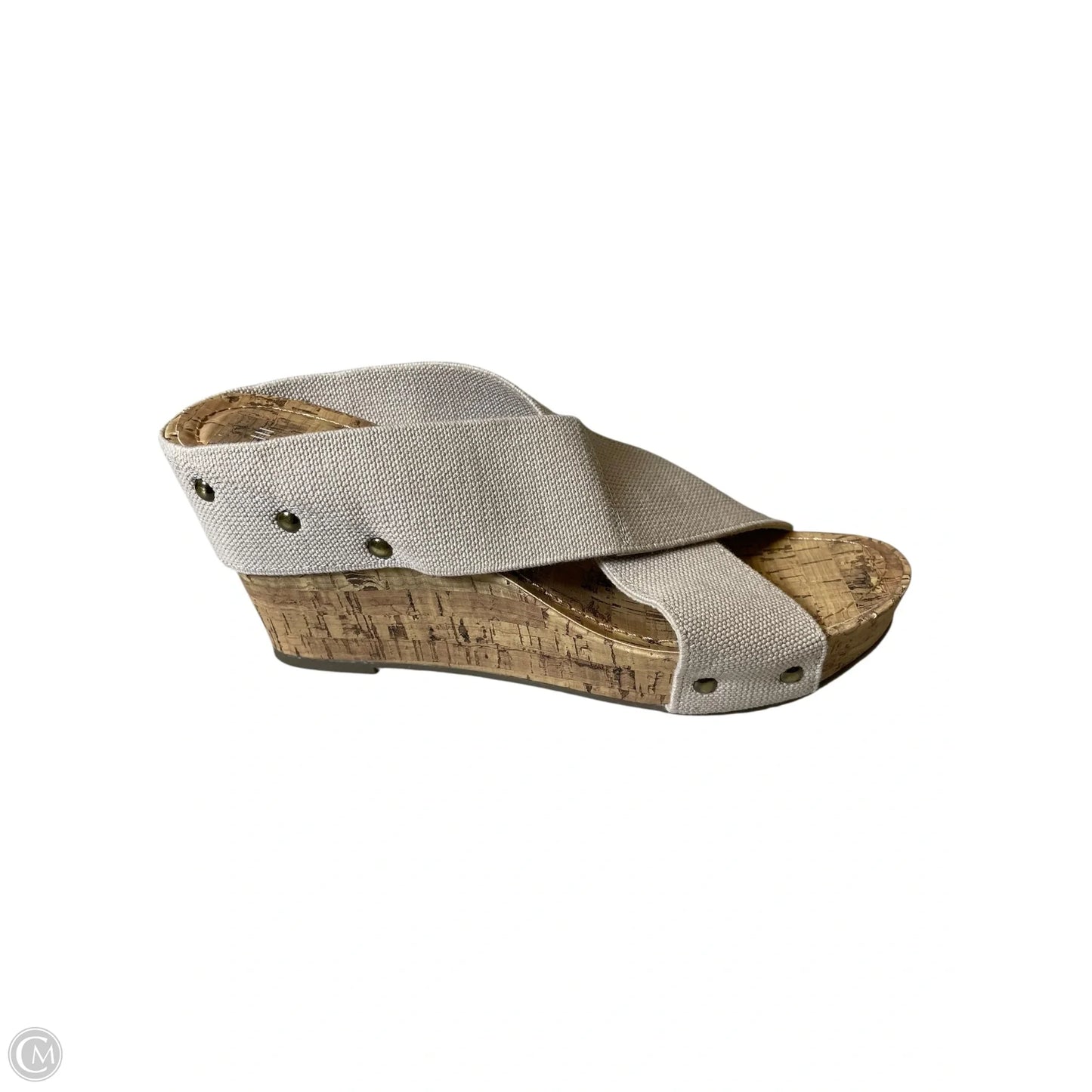Sandals Heels Wedge By Esprit In Tan, Size: 10