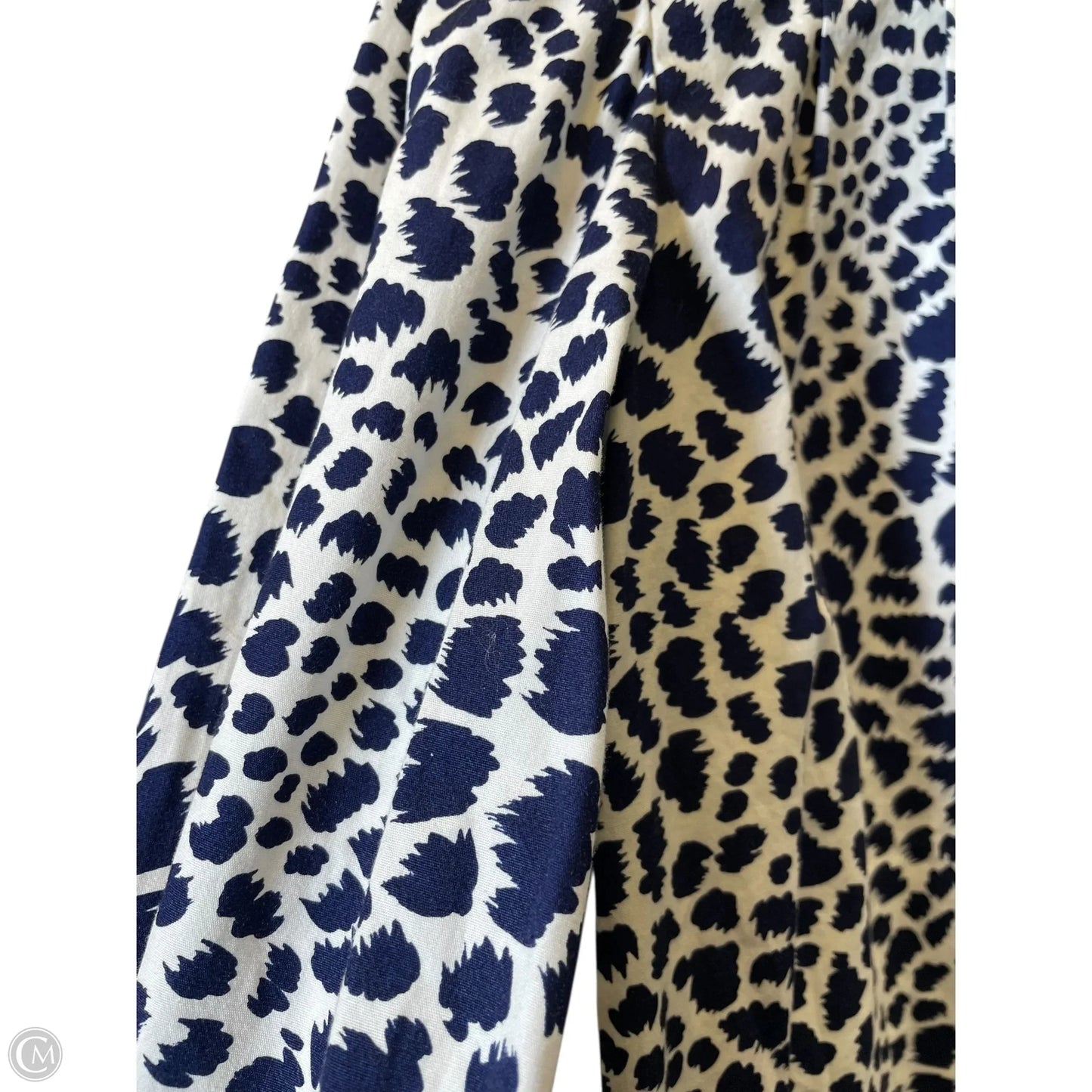 Top Long Sleeve Designer By Neiman Marcus In Blue & White, Size: L