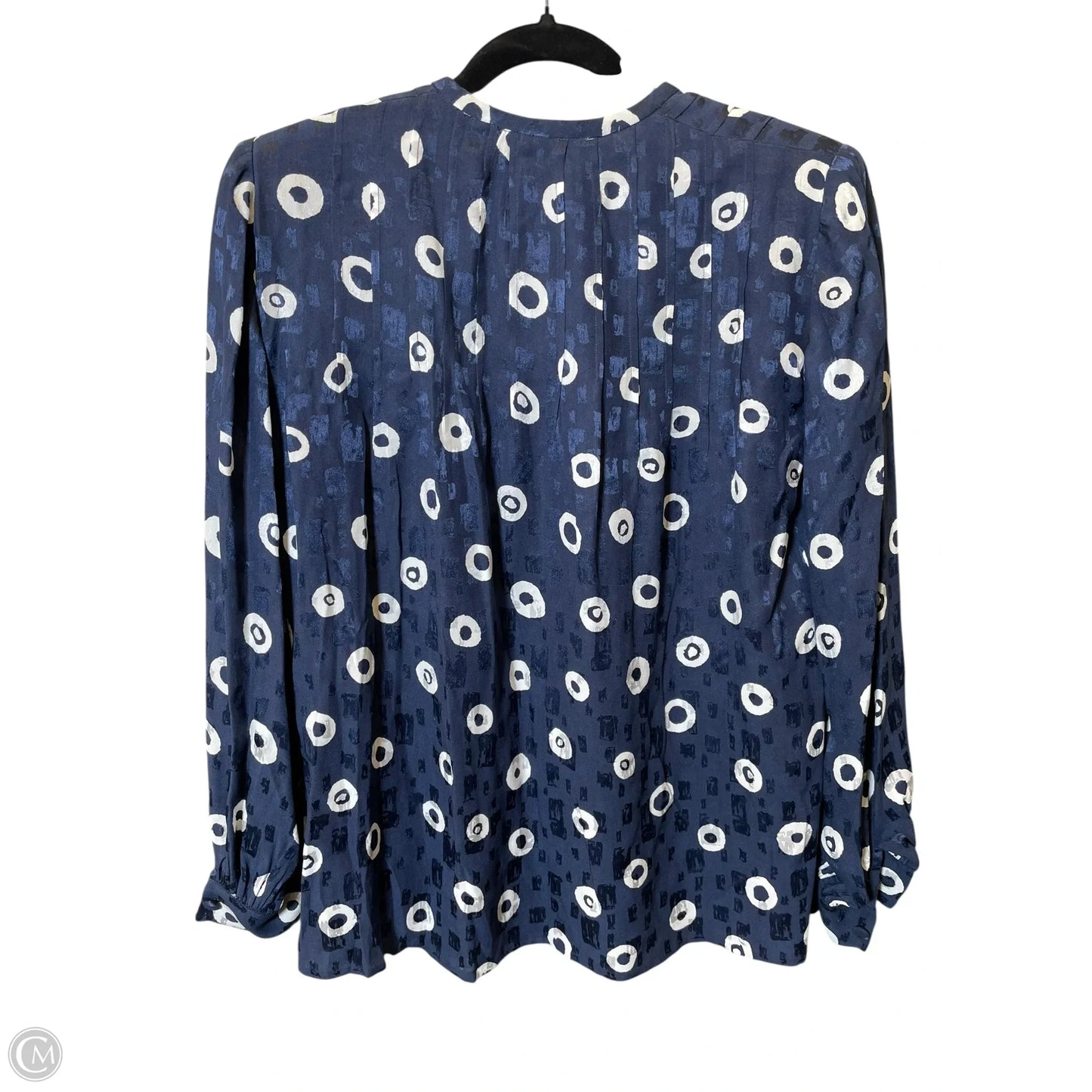 Blouse Designer By Neiman Marcus In Navy, Size: L