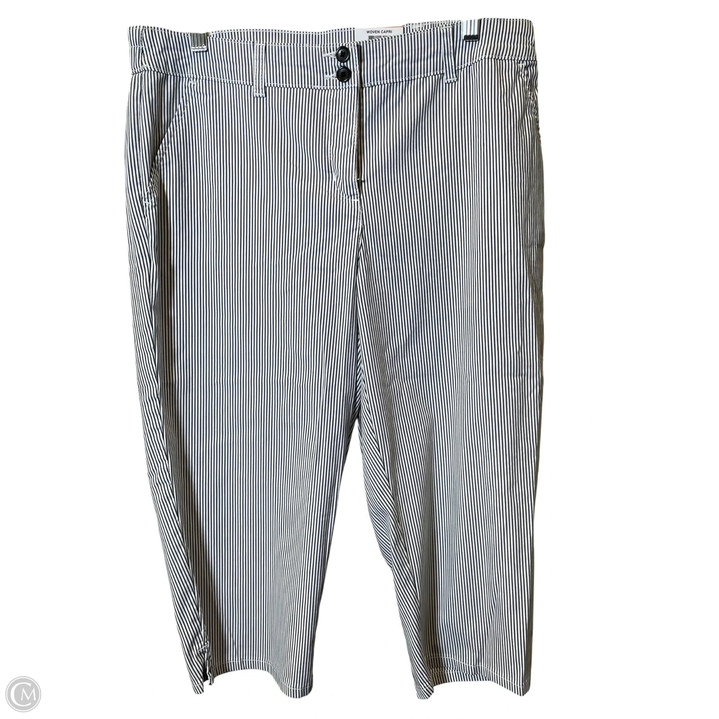Pants Cropped By Karen Scott In Striped Pattern, Size: 12p
