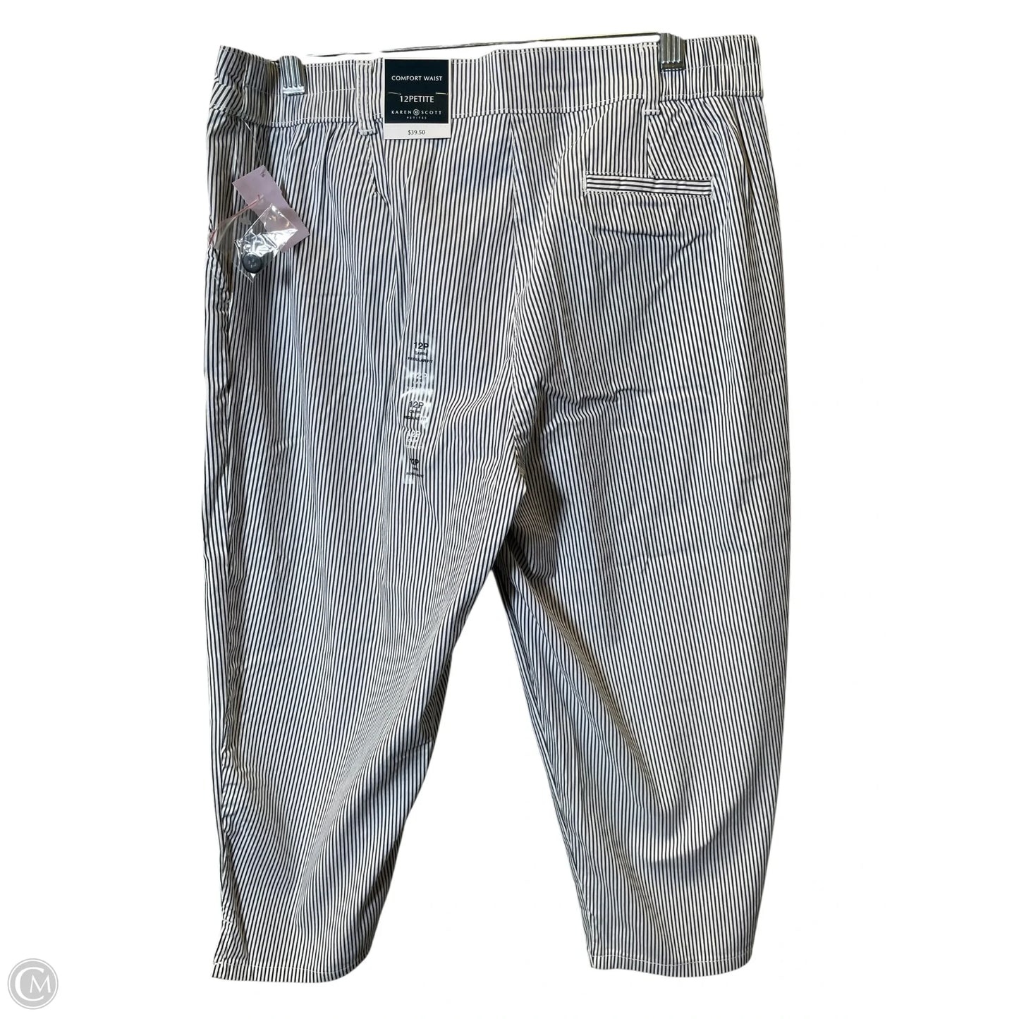 Pants Cropped By Karen Scott In Striped Pattern, Size: 12p