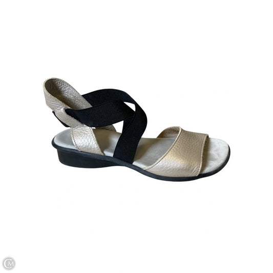 Sandals Flats By Arche In Black & Silver, Size: 6.5