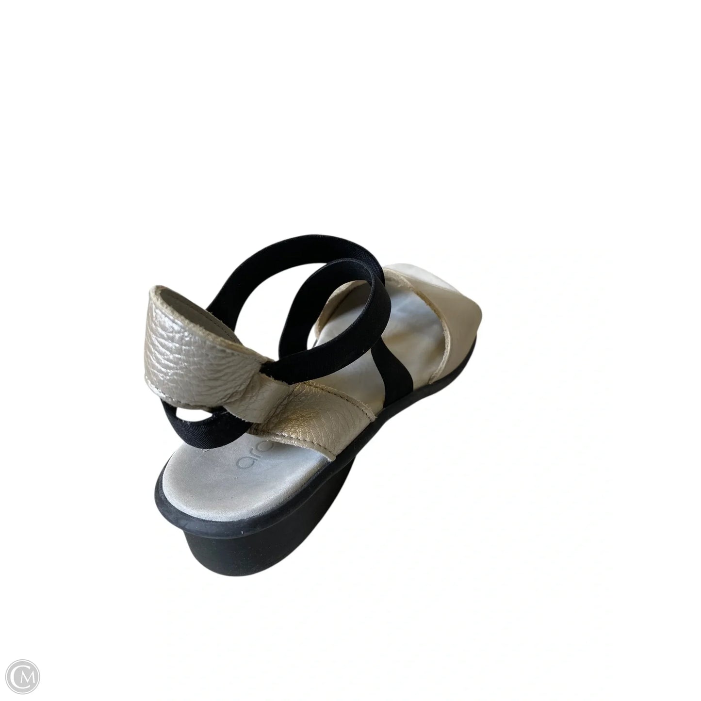 Sandals Flats By Arche In Black & Silver, Size: 6.5