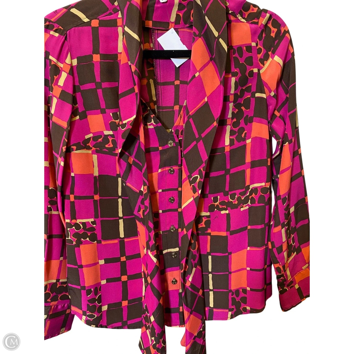 Blouse Long Sleeve By Trina Turk In Multi-colored, Size: S