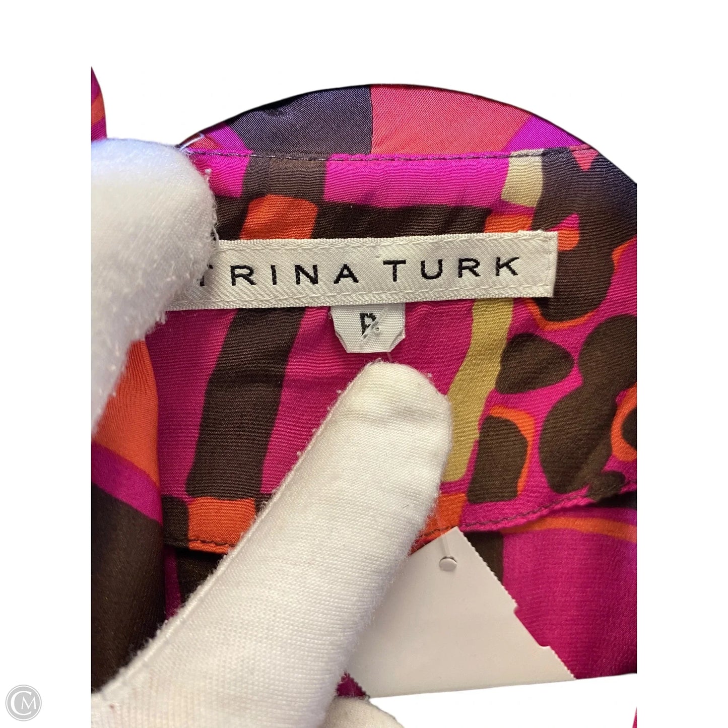 Blouse Long Sleeve By Trina Turk In Multi-colored, Size: S