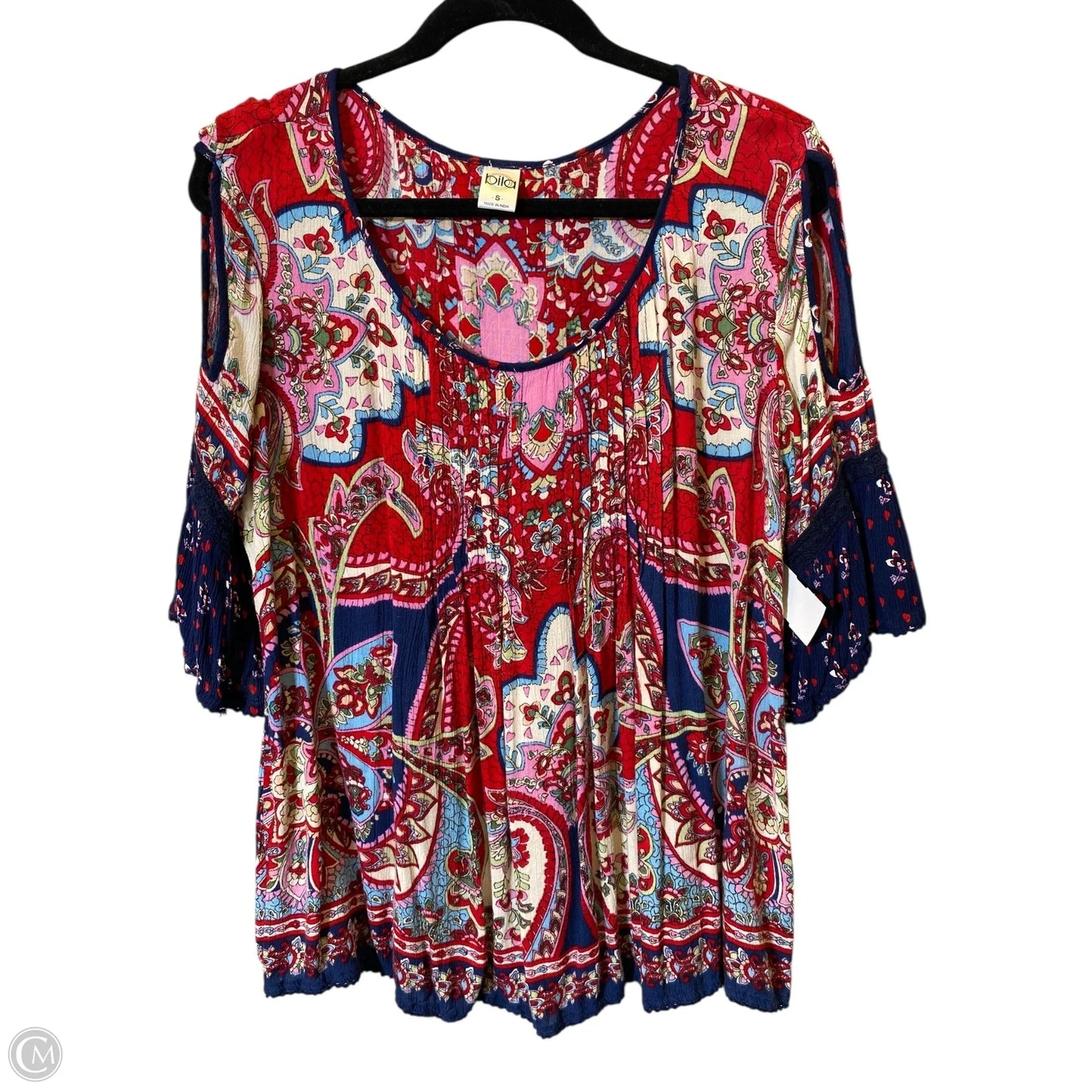 Top Short Sleeve By Bila In Multi-colored, Size: S