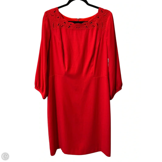 Dress Casual Midi By Talbots In Red, Size: 10