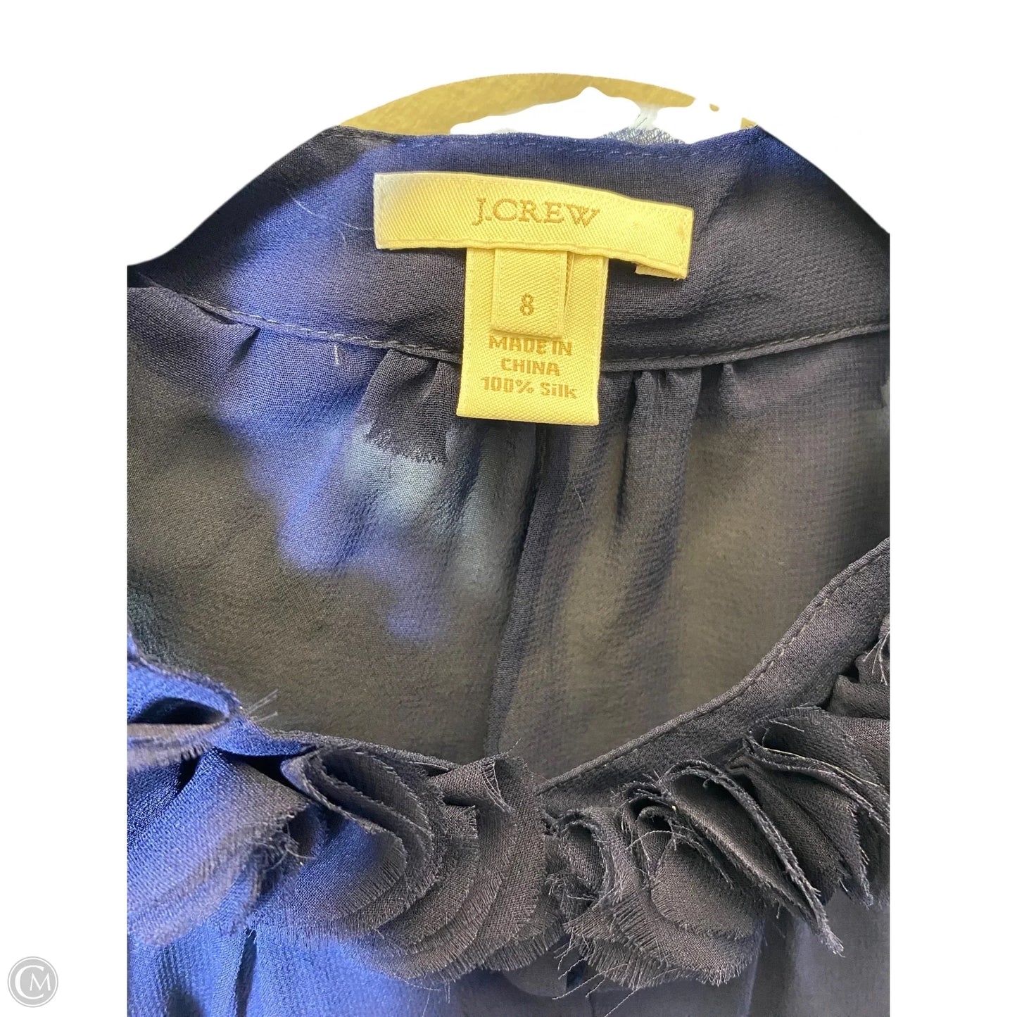 Blouse Long Sleeve By J. Crew In Navy, Size: 8