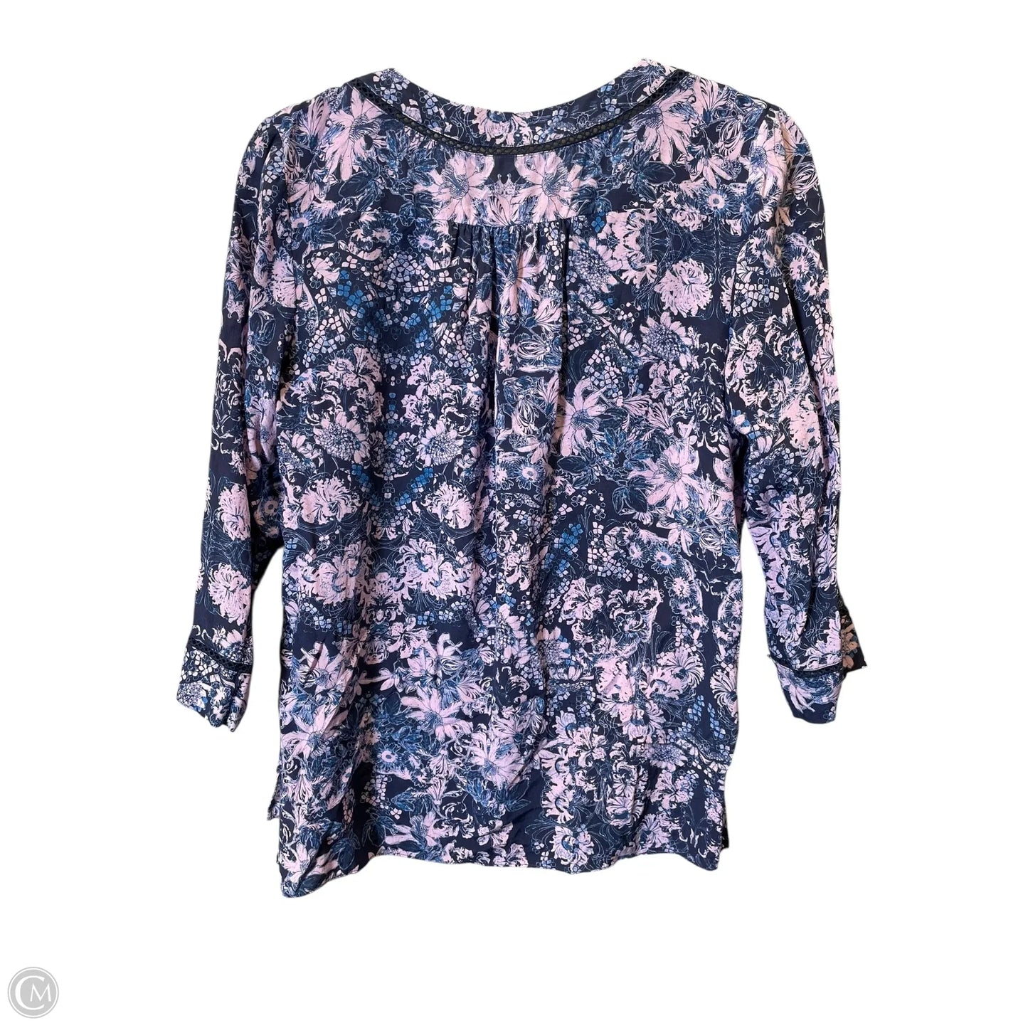 Top 3/4 Sleeve By Rebecca Taylor In Multi-colored, Size: 6