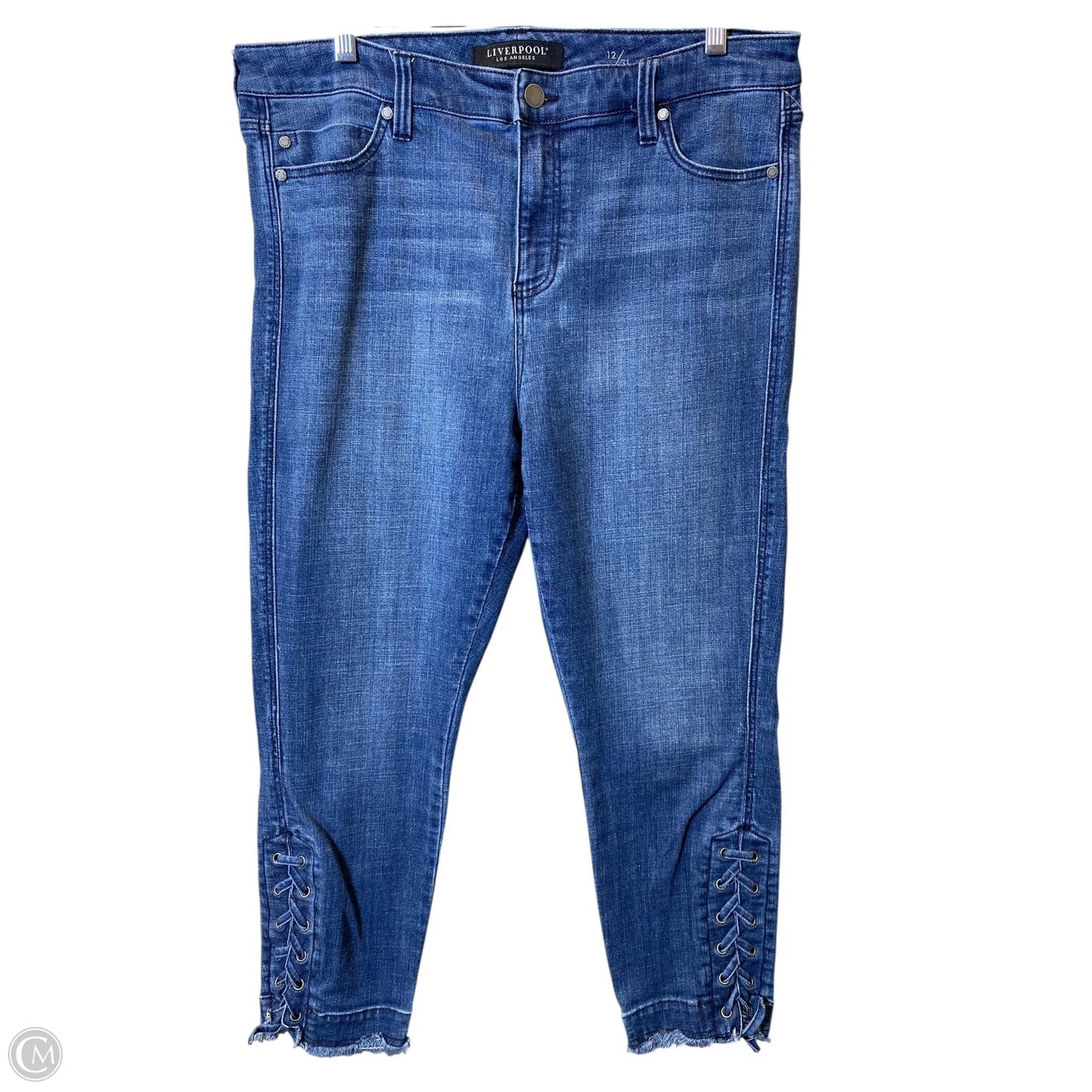 Jeans Cropped By Liverpool In Blue, Size: 12