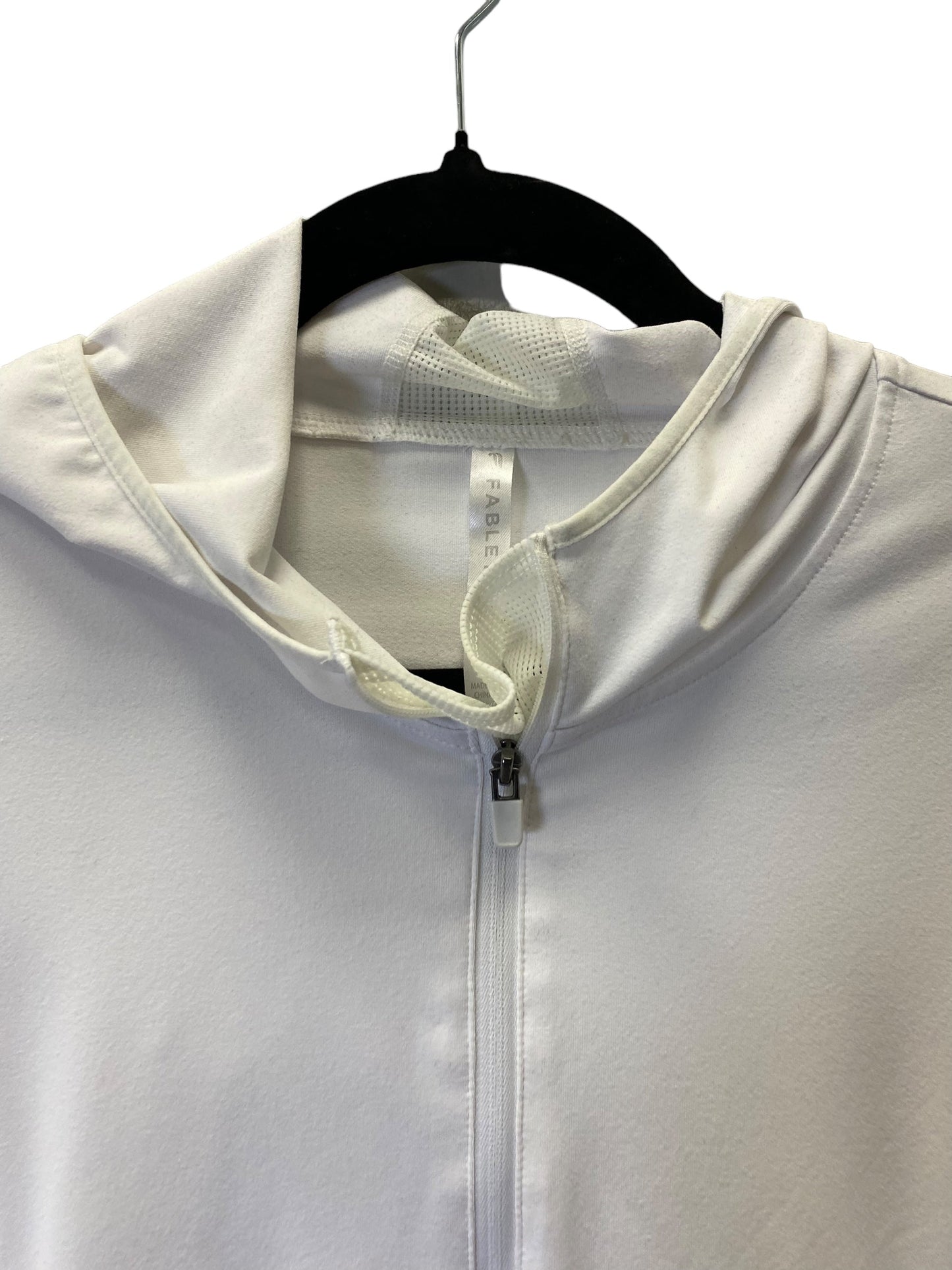 Athletic Sweatshirt Hoodie By Fabletics In White, Size: M