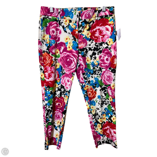 Pants Cropped By New York And Co In Floral Print, Size: 4