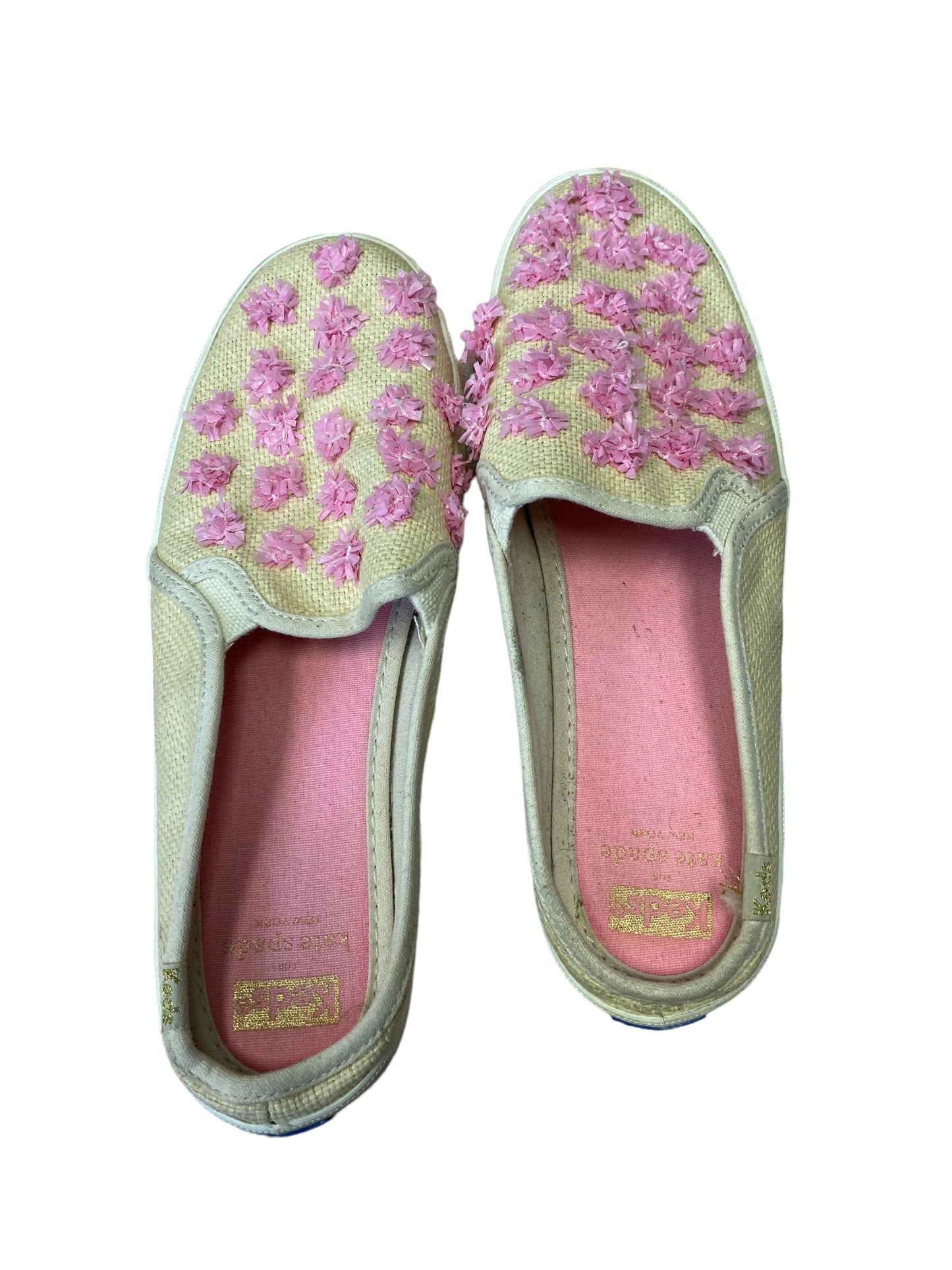 Shoes Flats By Keds In Cream & Pink, Size: 8