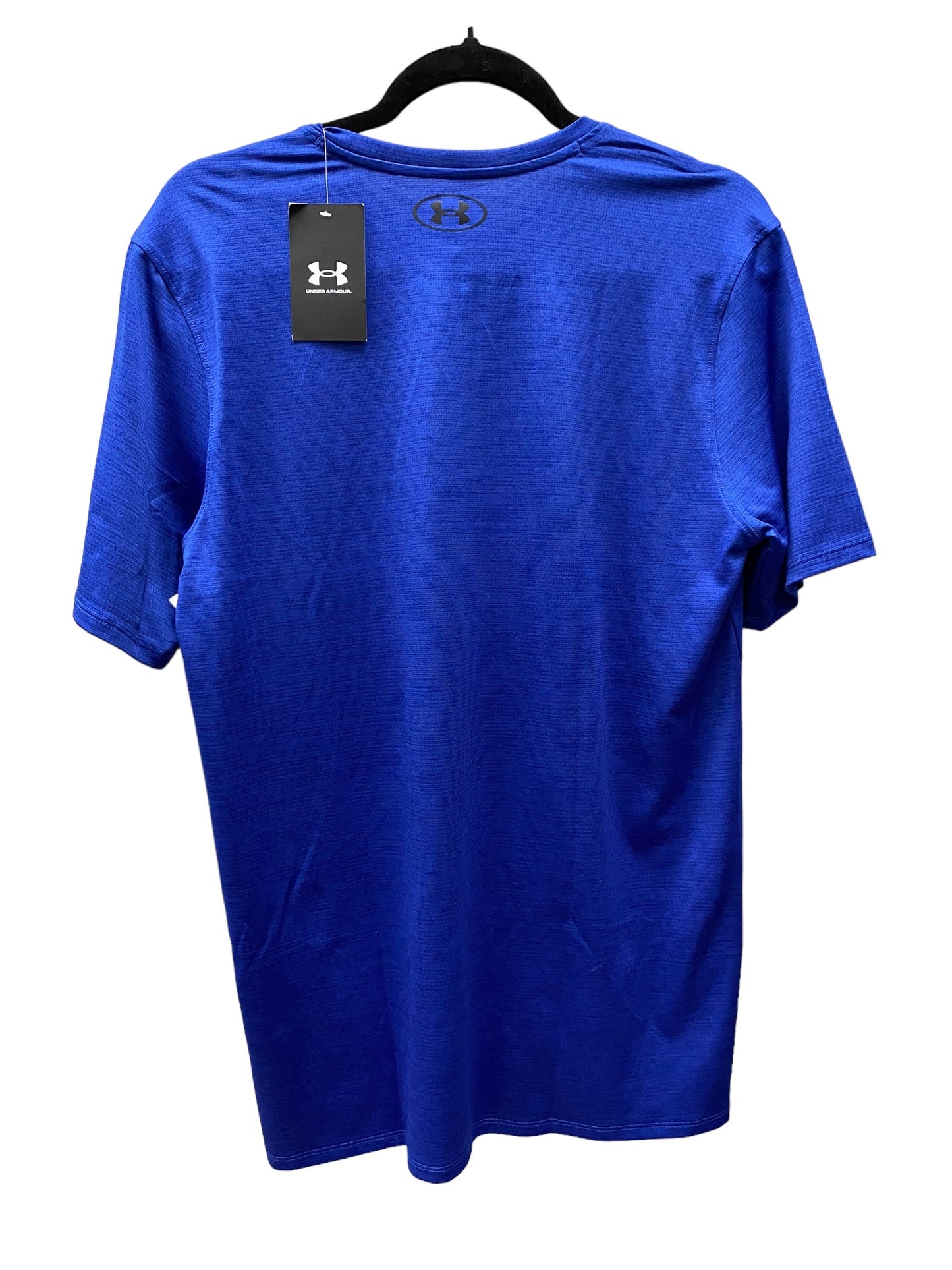 Athletic Top Short Sleeve By Under Armour In Blue, Size: S