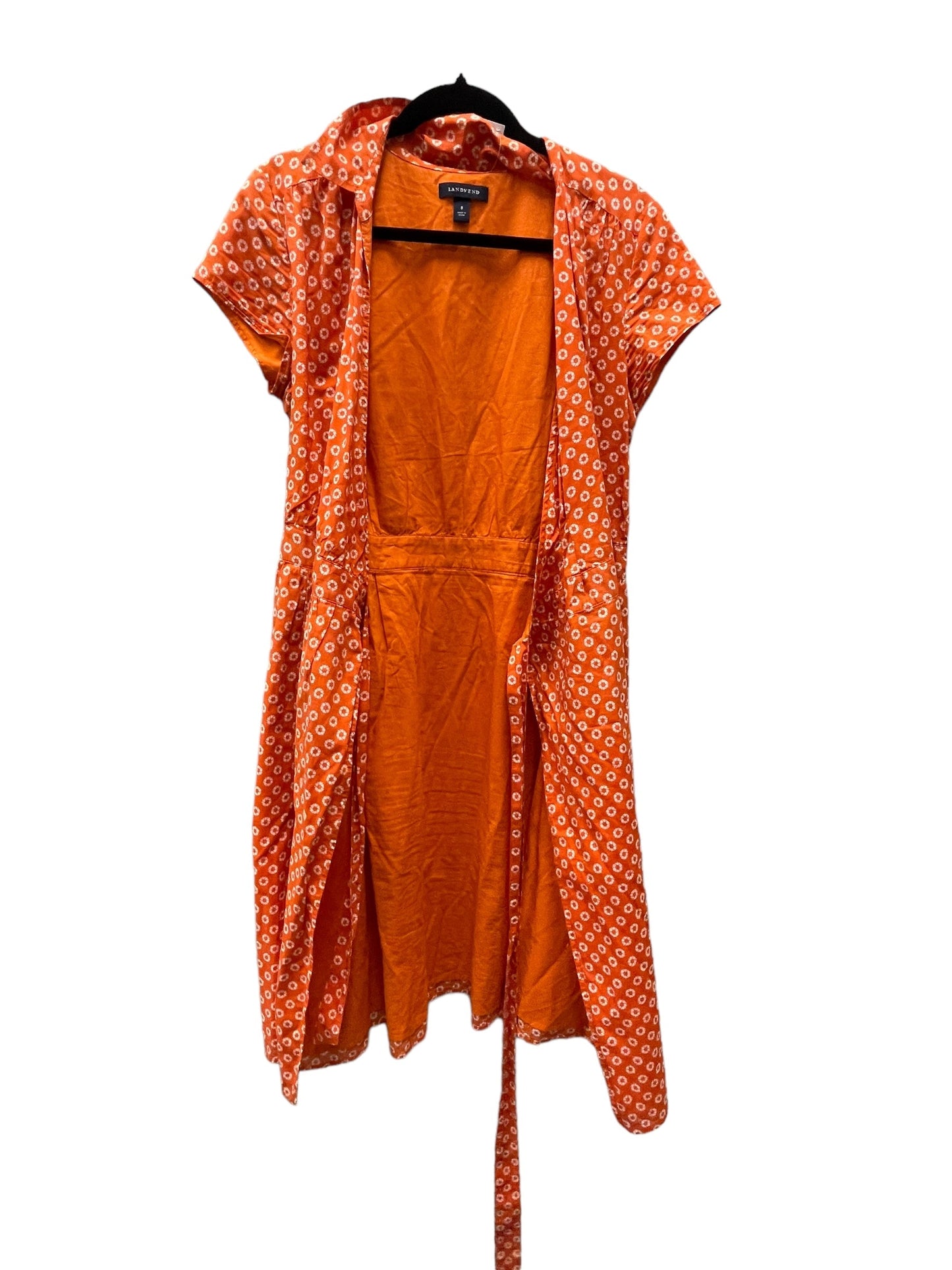 Dress Casual Midi By Lands End In Orange, Size: M