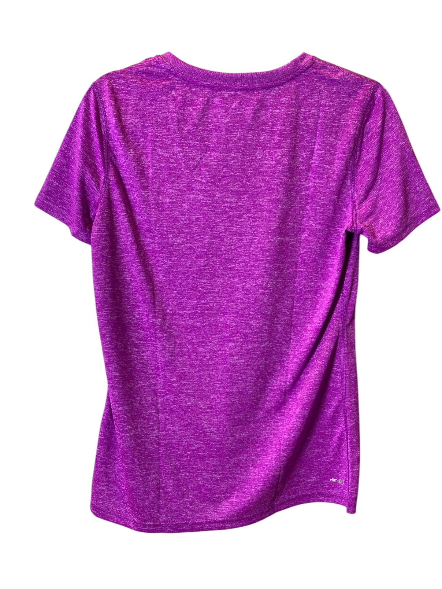 Athletic Top Short Sleeve By Adidas In Purple, Size: M