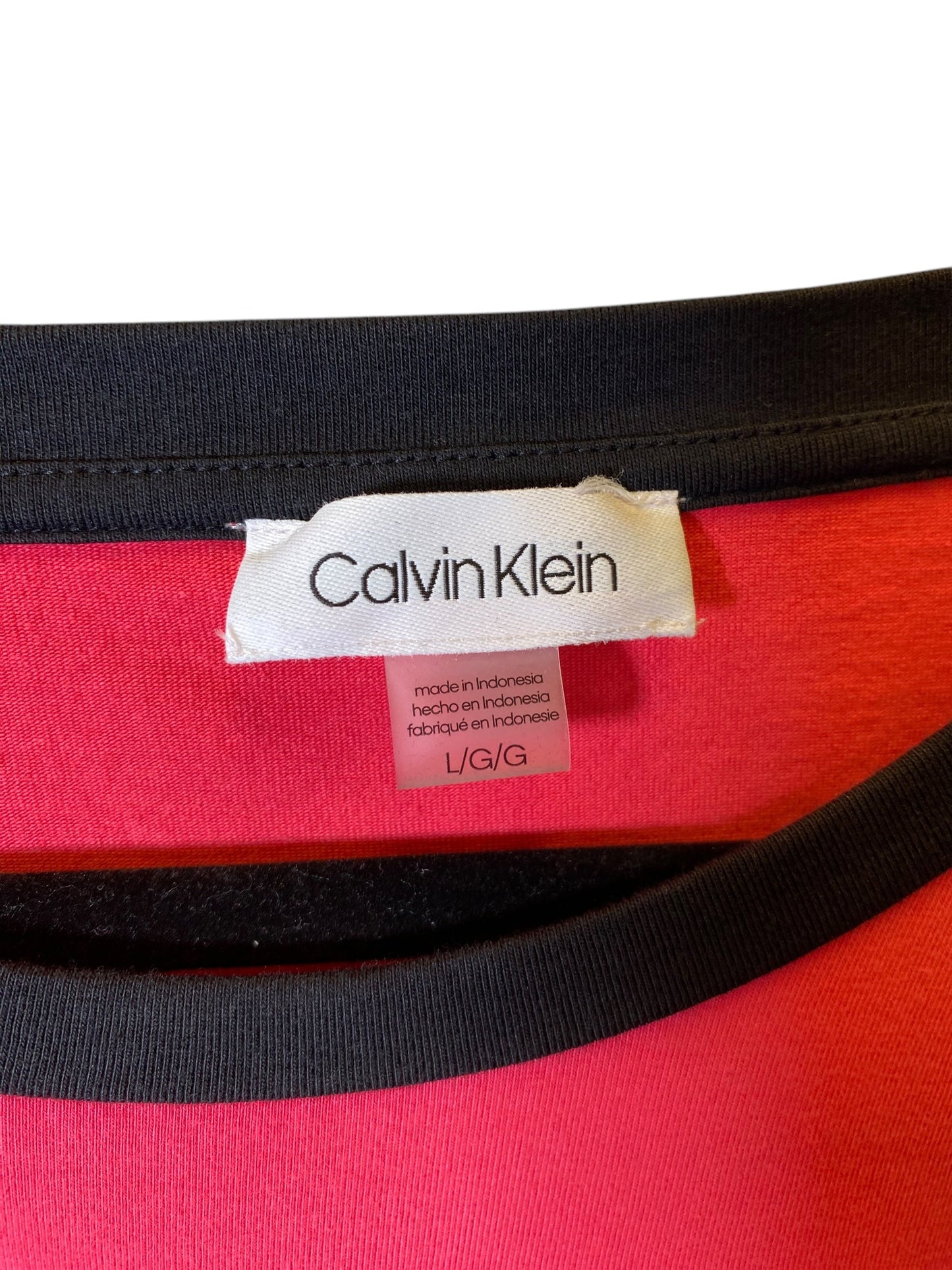 Dress Casual Midi By Calvin Klein In Pink, Size: L