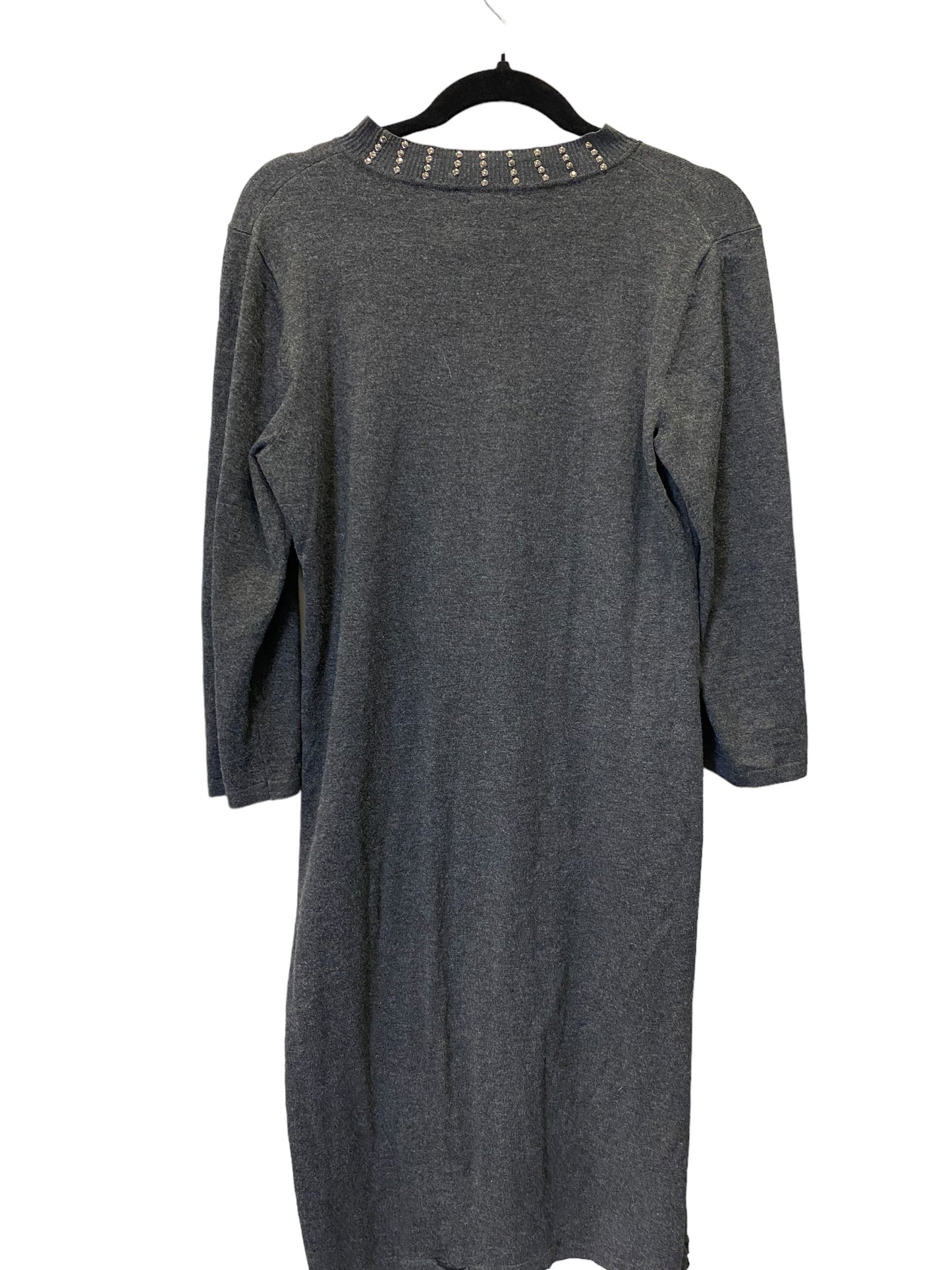 Grey Dress Casual Midi Spense, Size L