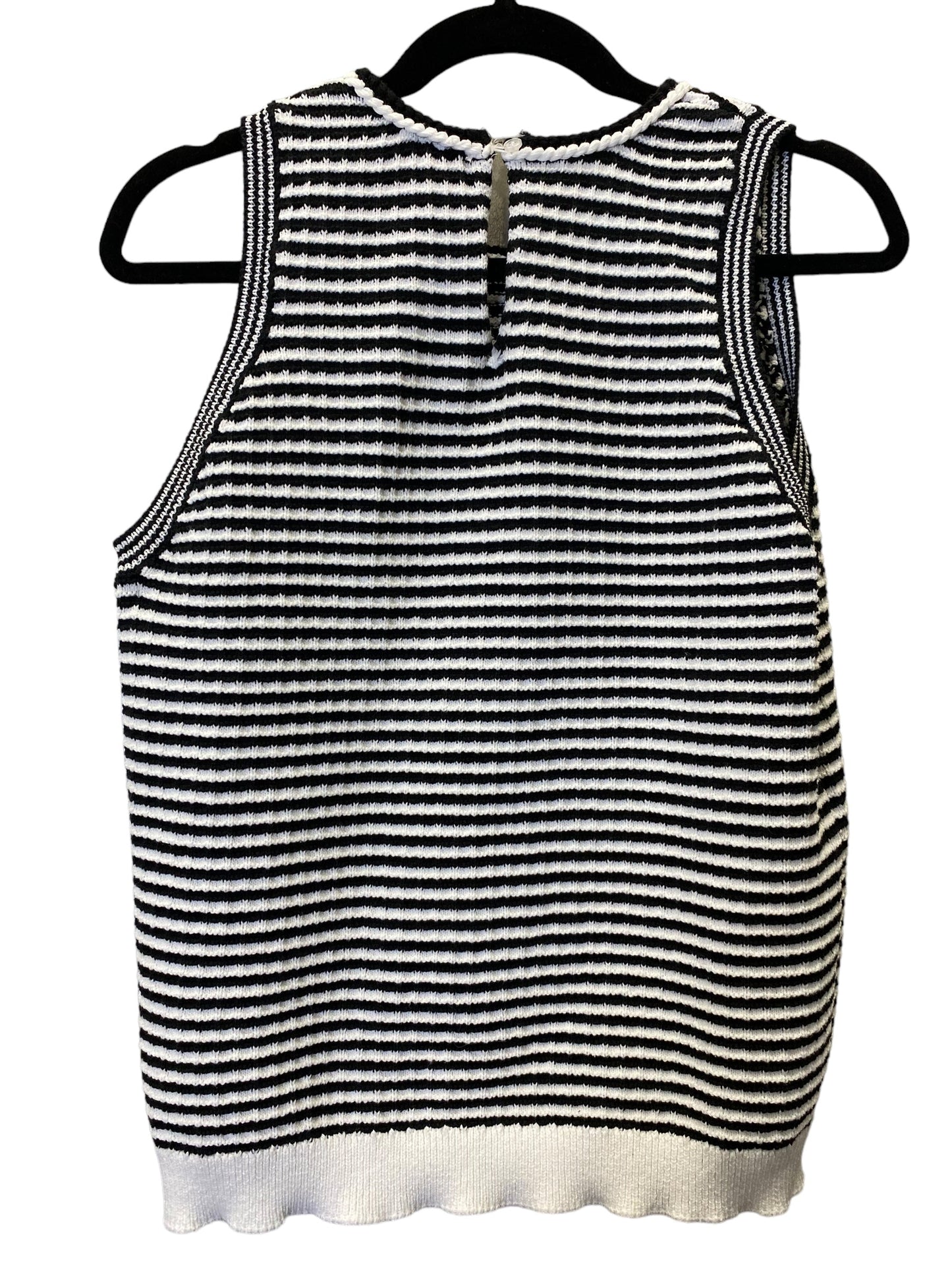 Vest Sweater By Free Assembly In Striped Pattern, Size: L