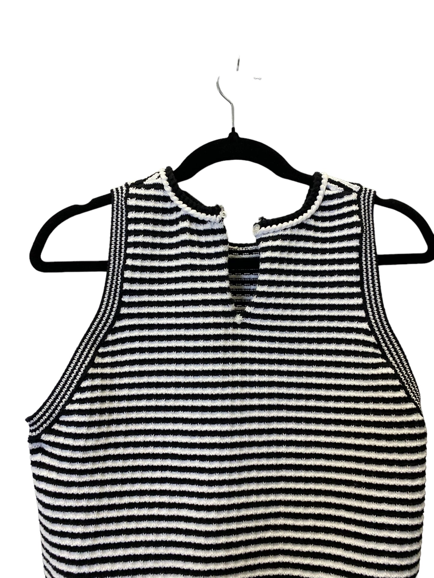 Vest Sweater By Free Assembly In Striped Pattern, Size: L