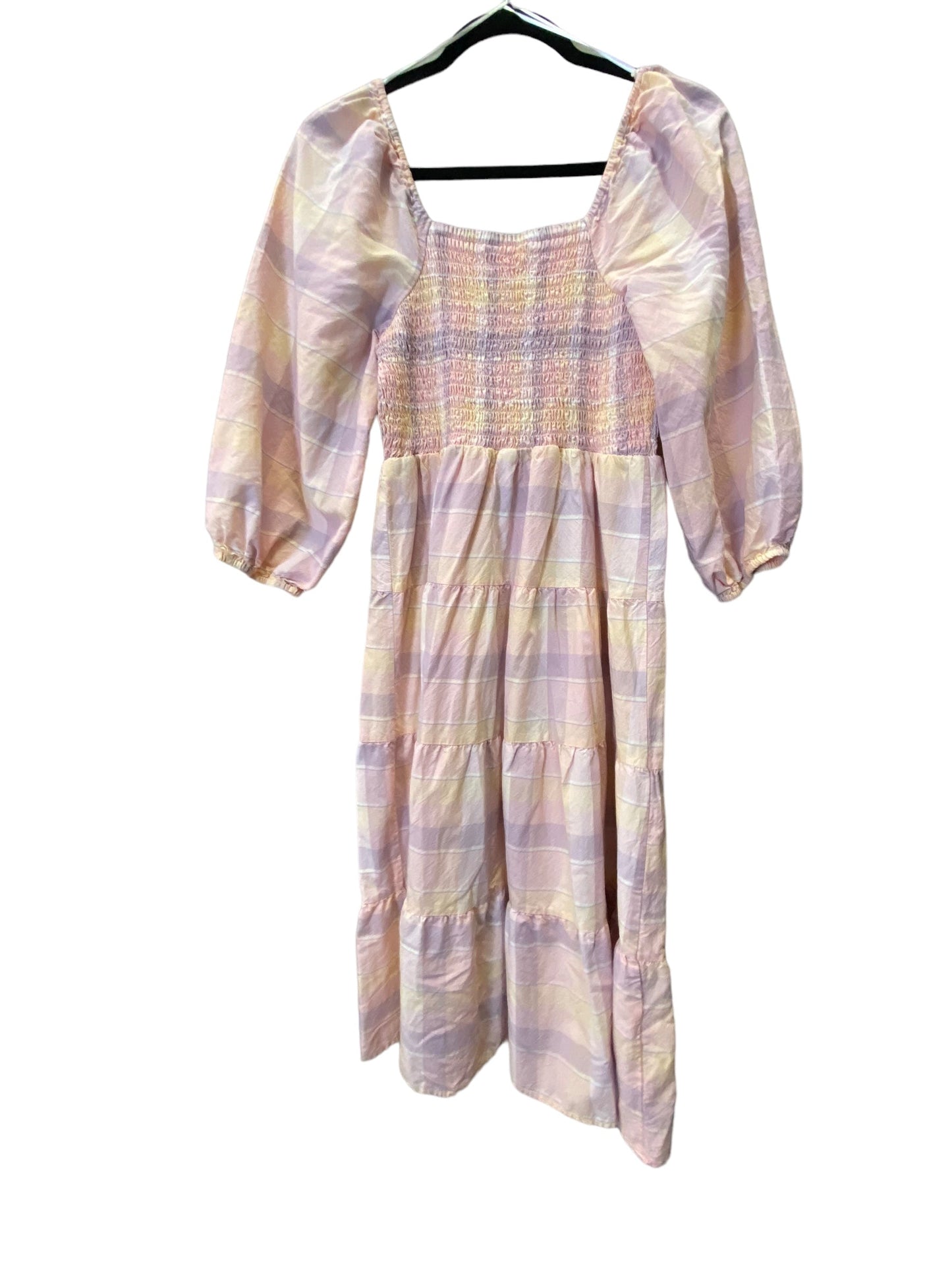 Dress Casual Midi By Time And Tru In Plaid Pattern, Size: S