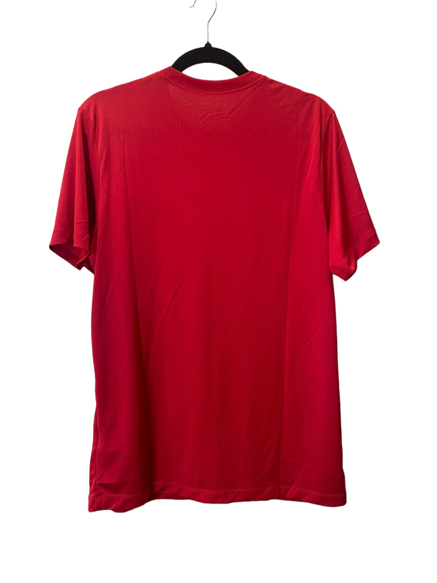 Athletic Top Short Sleeve By Nike In Red, Size: M