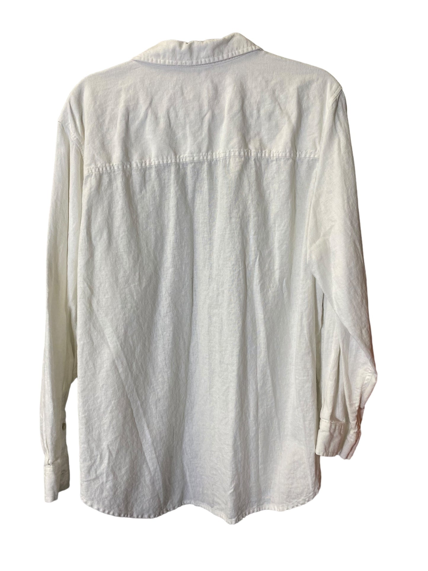 Blouse Long Sleeve By Universal Thread In White, Size: Xxl