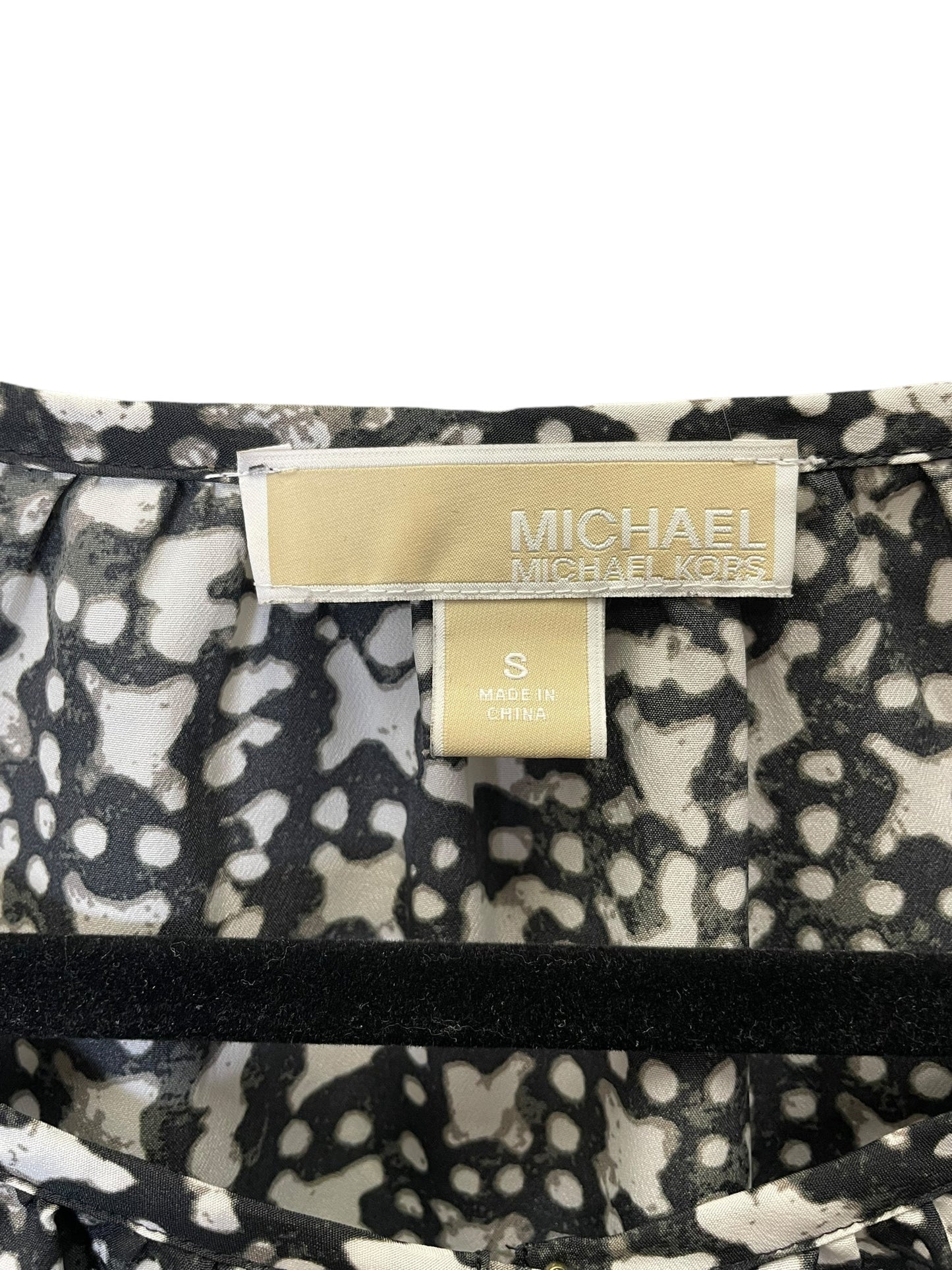 Top 3/4 Sleeve By Michael By Michael Kors In Black & White, Size: S