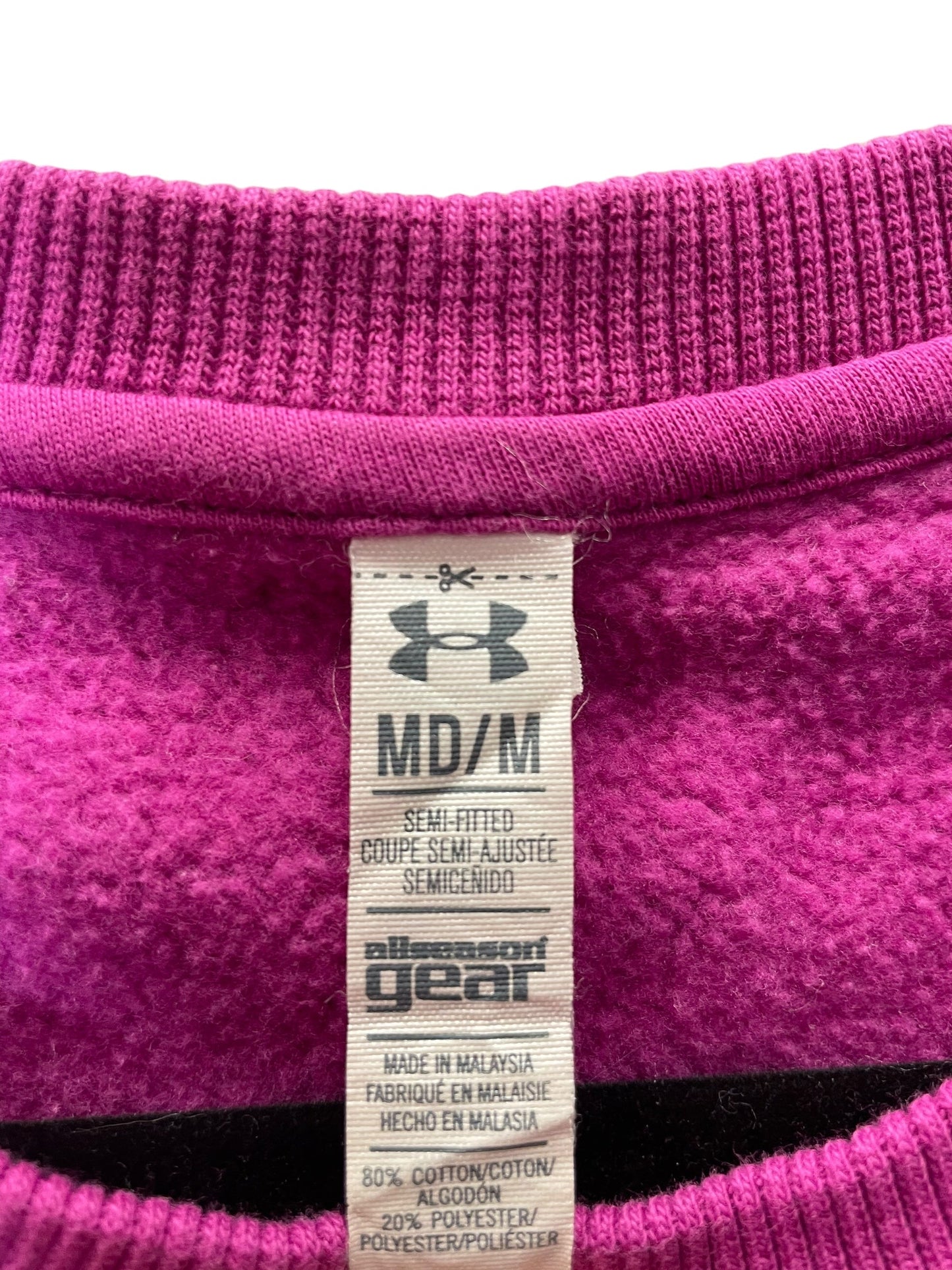 Athletic Sweatshirt Crewneck By Under Armour In Purple, Size: M