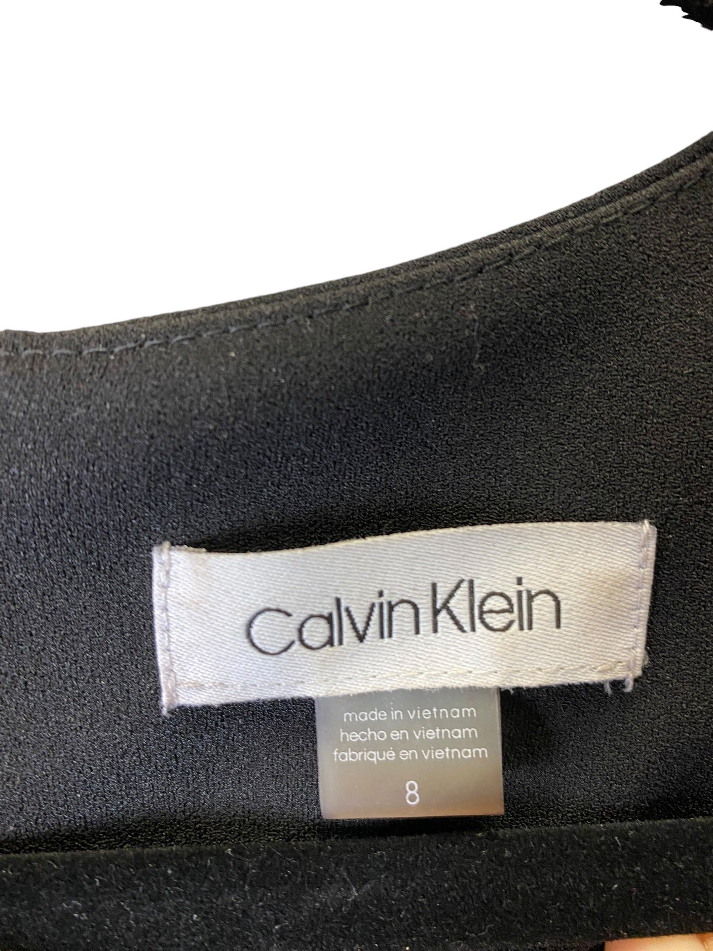 Dress Casual Midi By Calvin Klein In Black, Size: M