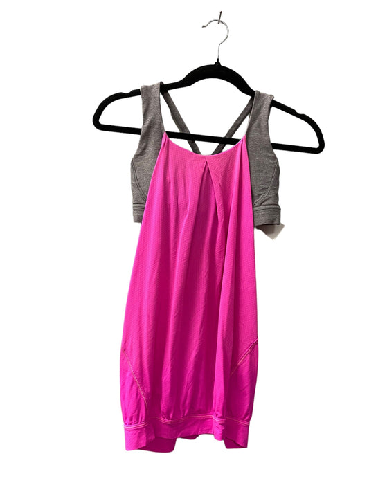 Athletic Tank Top By Lululemon In Grey & Pink, Size: M