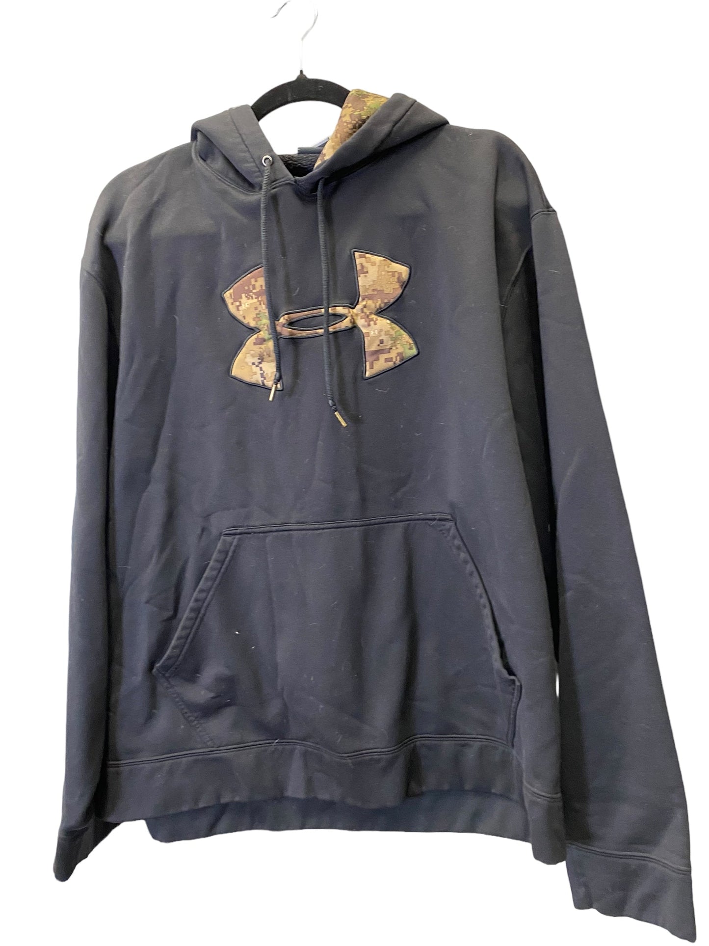 Athletic Sweatshirt Hoodie By Under Armour In Black, Size: L