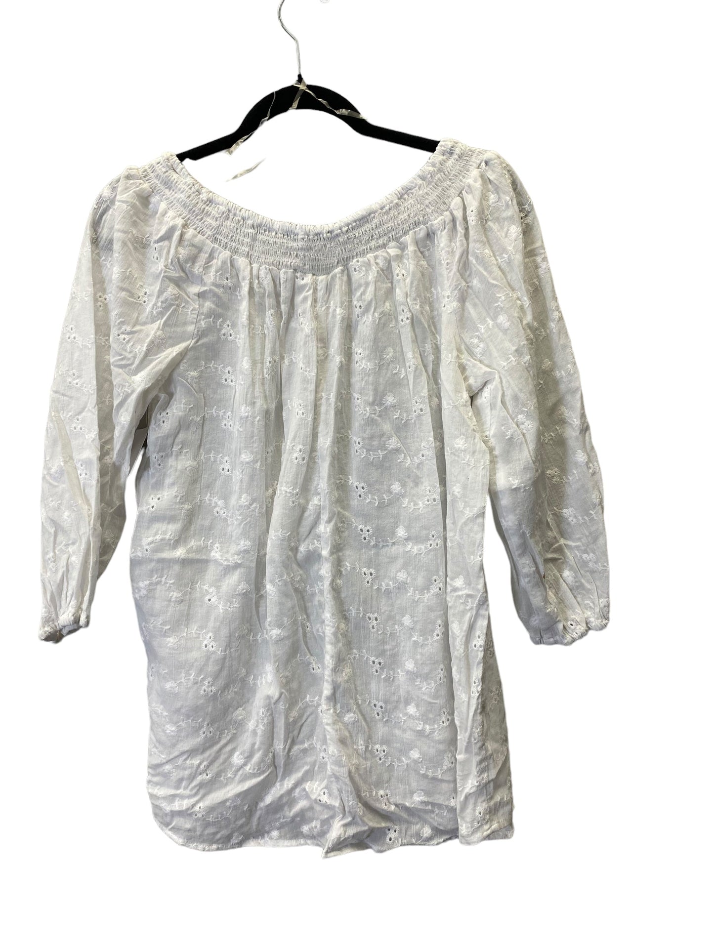 Top 3/4 Sleeve By Faded Glory In White, Size: L