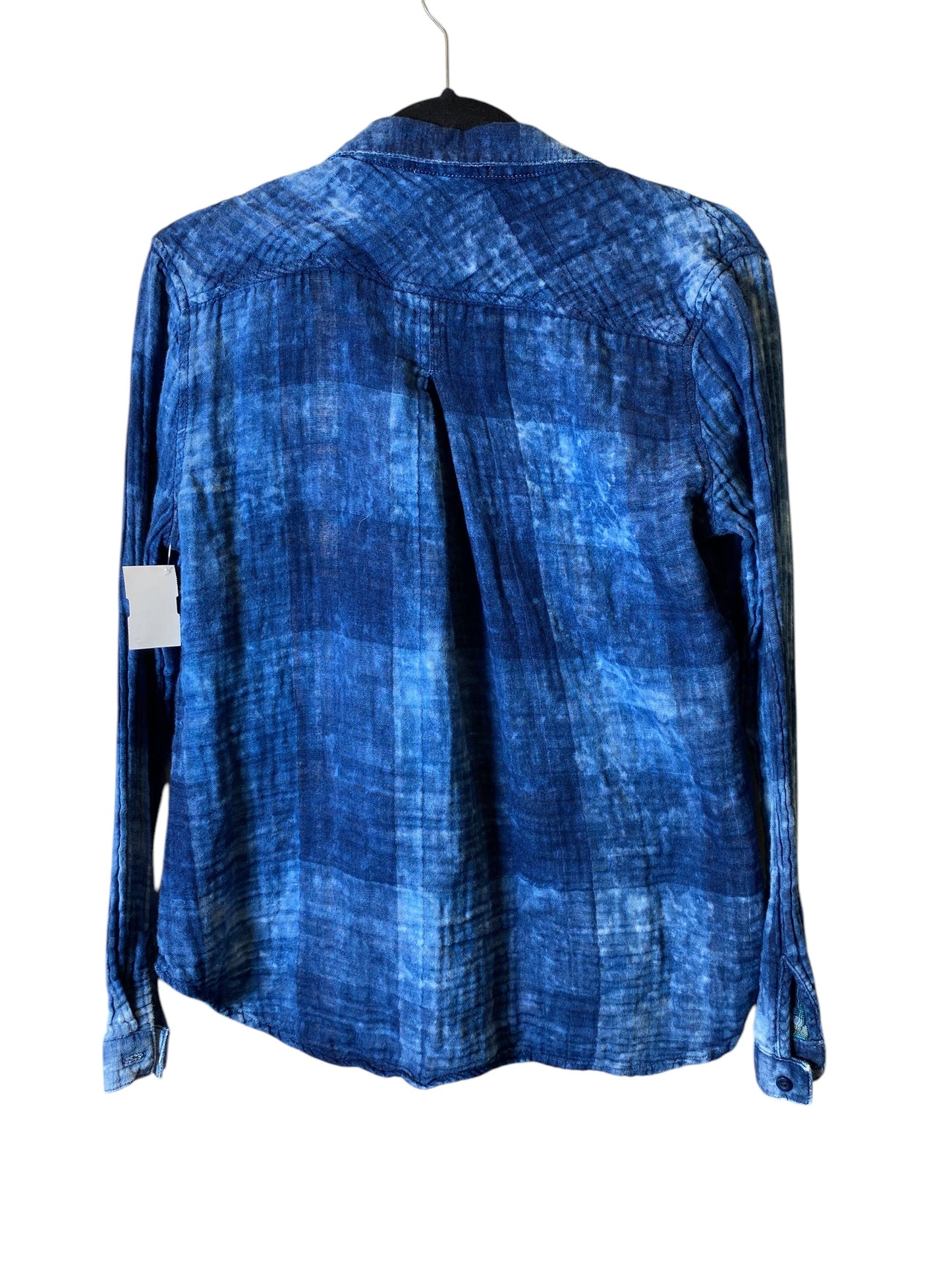 Blouse Long Sleeve By Cloth & Stone In Blue, Size: M