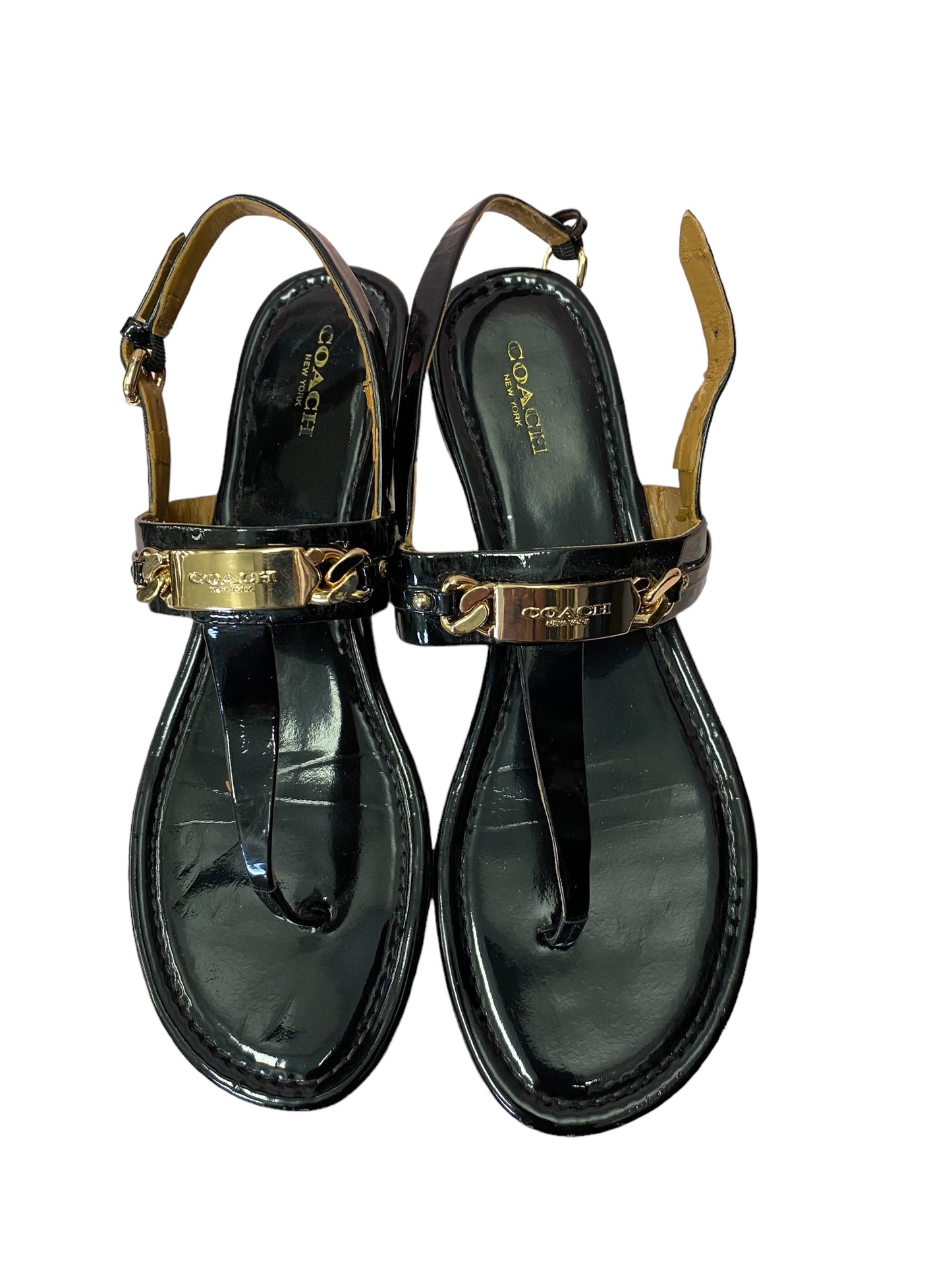 Sandals Flats By Coach In Black, Size: 8.5