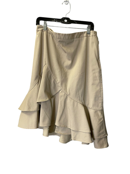 Skirt Midi By Banana Republic In Beige, Size: 12