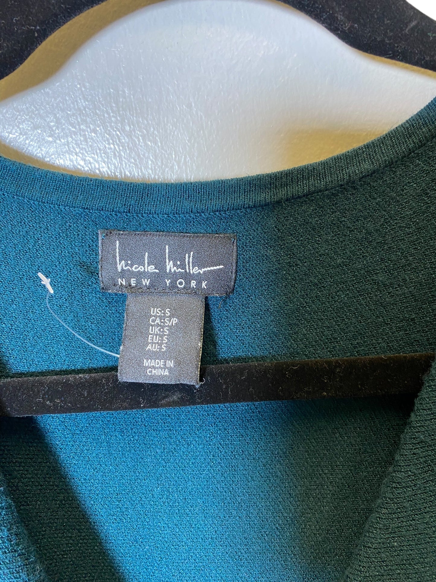 Dress Sweater By Nicole Miller In Green, Size: S