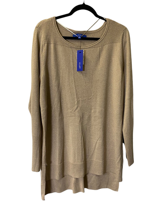 Sweater By Apt 9 In Gold, Size: Xl