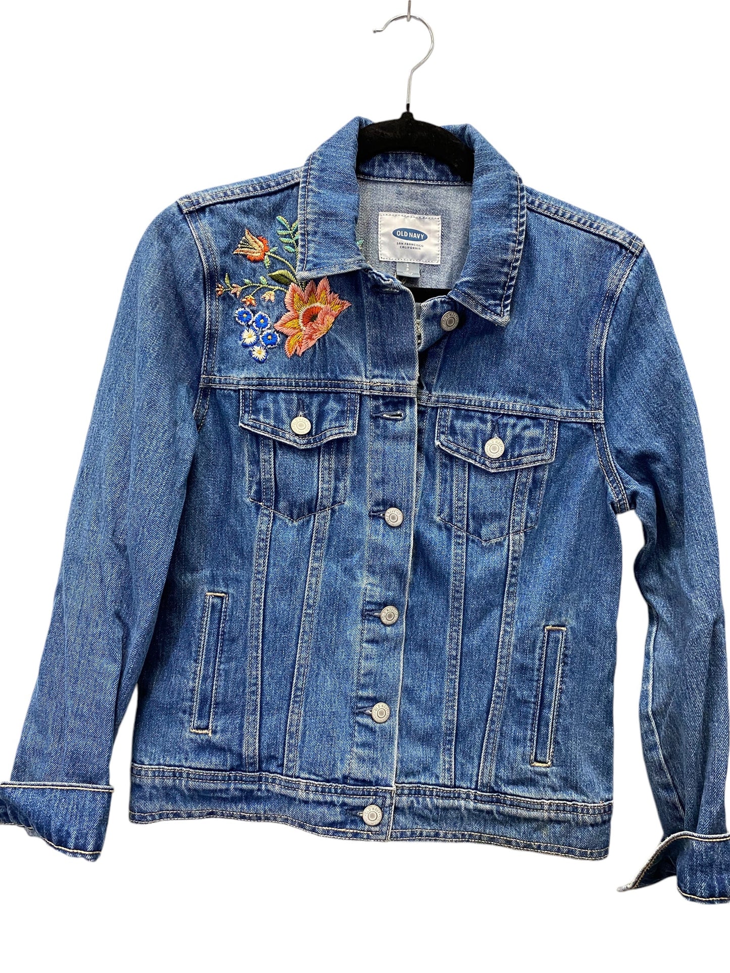 Jacket Denim By Old Navy In Floral Print, Size: S