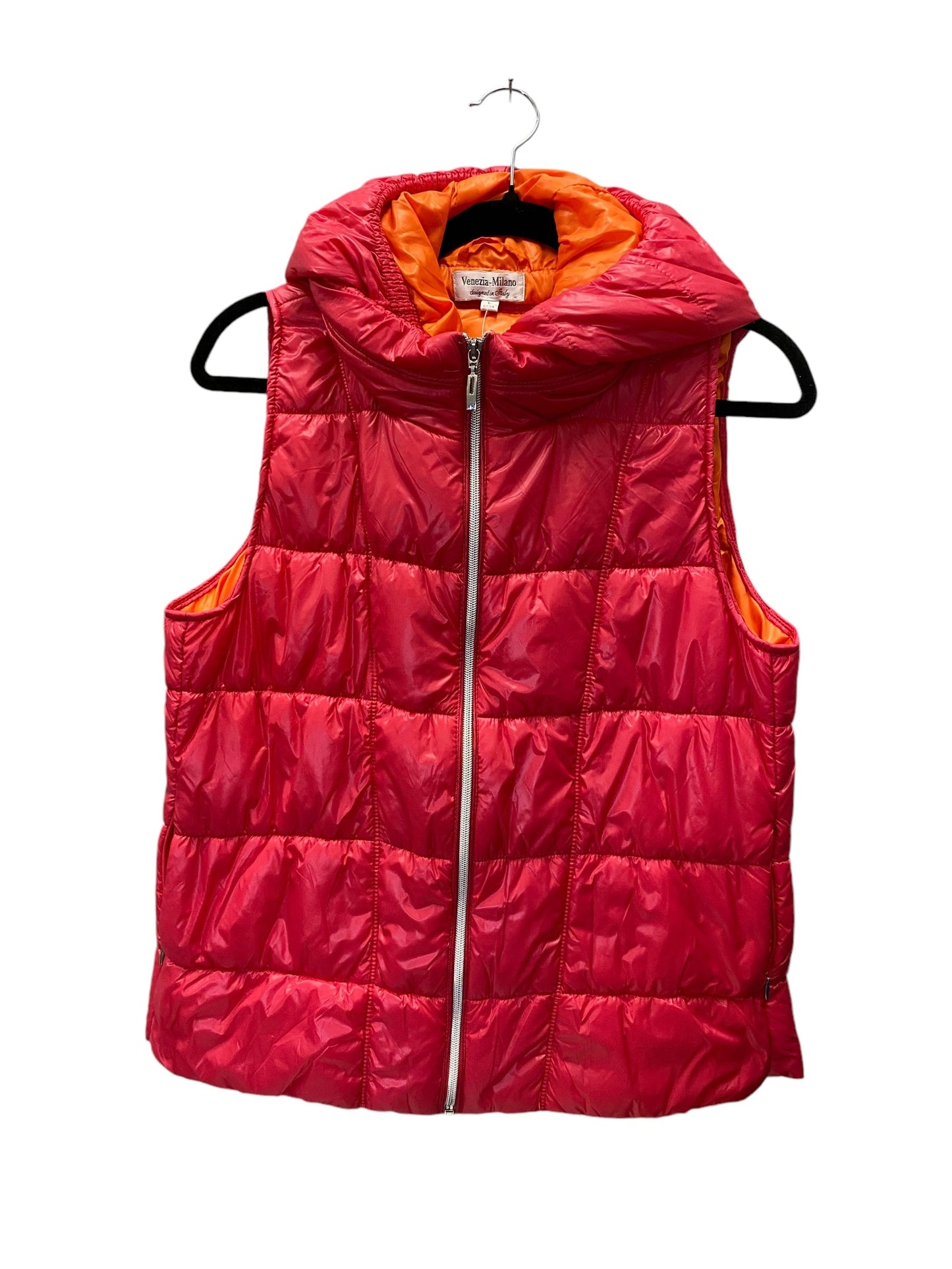 Vest Puffer & Quilted By Cmc In Orange & Pink, Size: L