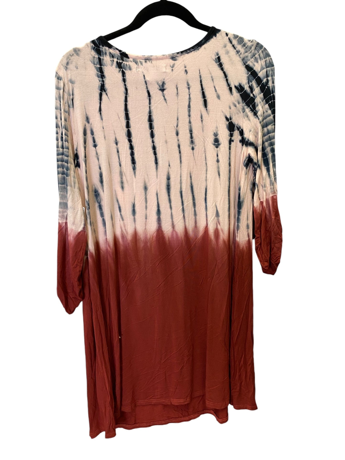 DRESS CASUAL MIDI SHE + SKY in TIE DYE PRINT, Size: M